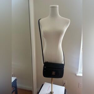 Tignanello Black Nappa Leather Crossbody Bag